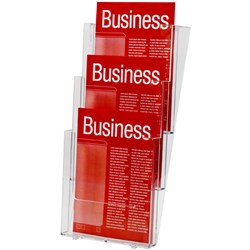 Esselte Brochure Holder A4 3 Tier Wall Mount